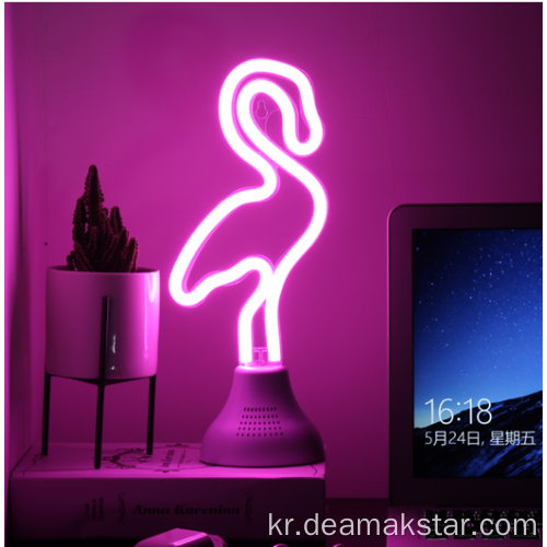 USB 전원 Bluetooth 스피커 Neon Sign Light